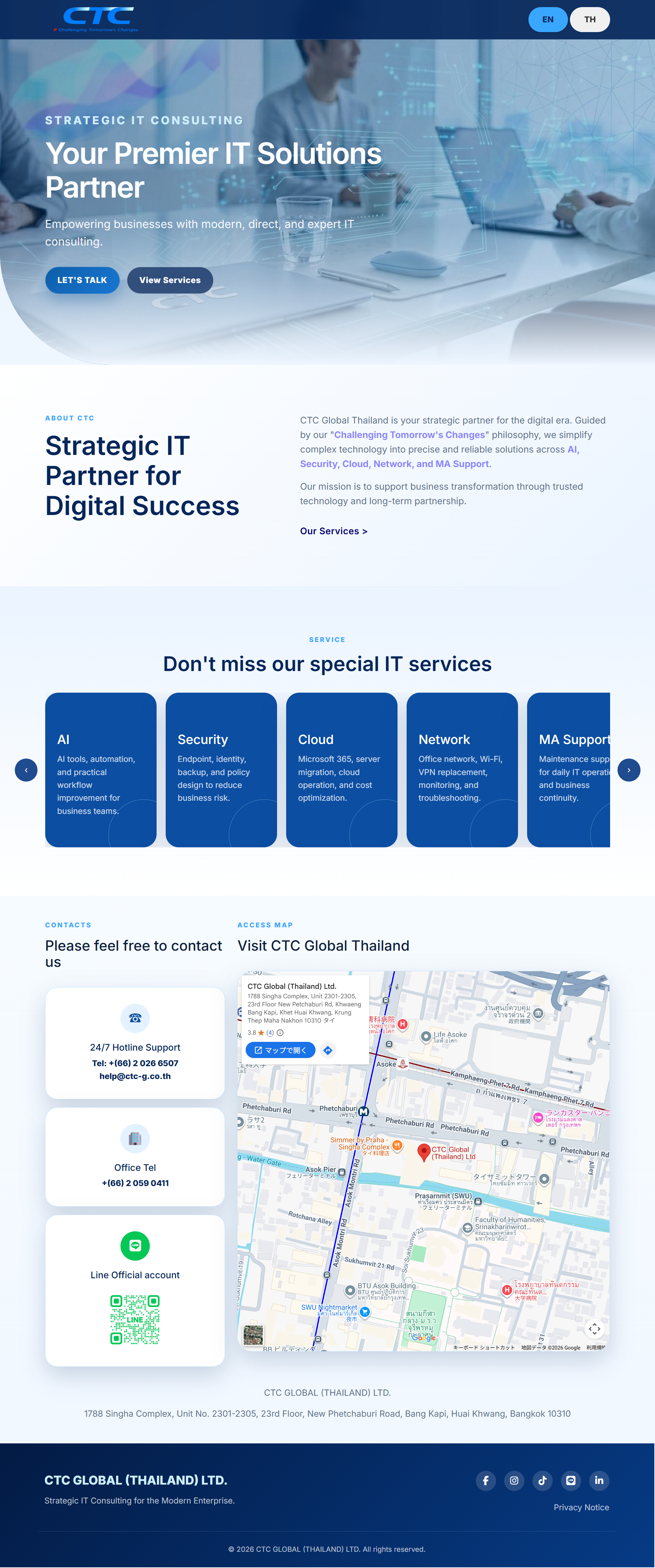 CTC Global (Thailand) homepage preview